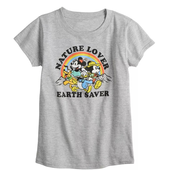 Girls Disney Mickey Mouse Bundle T-Shirt Zipper Bag Nature Lover Love Our Planet - Picture 2 of 6